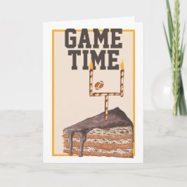 American Football Game Time Choc Cake Birthday Kort