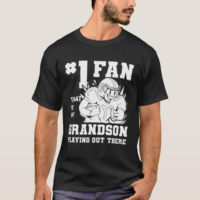 American Football Grandfather  Footballer Football T Shirt (Framsida)