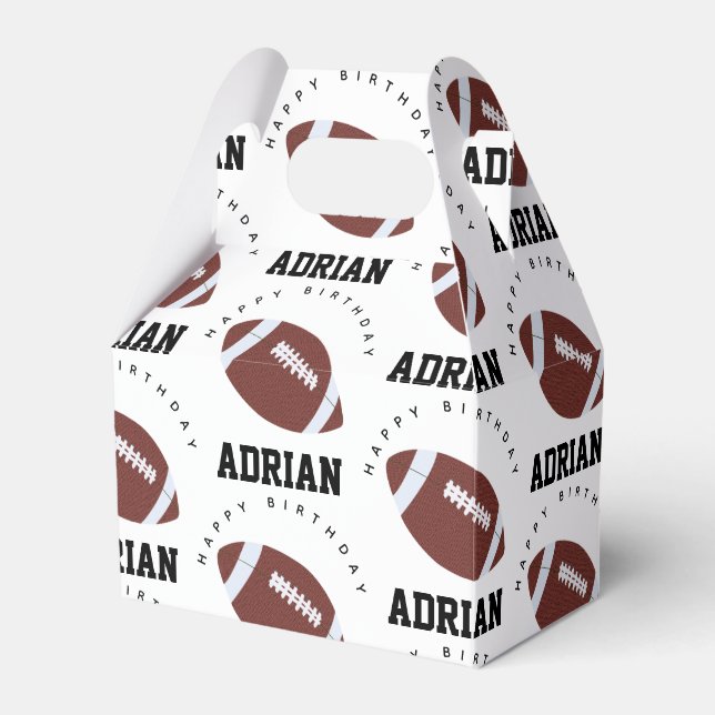 American Football Gridiron Boll Birthday Namn Presentaskar (Framsidan Sidan)