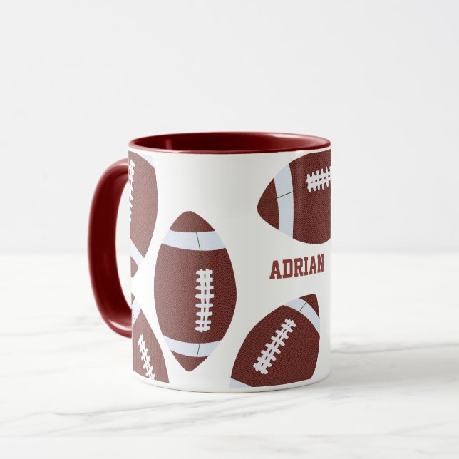 American Football Gridiron Boll Personlig Mugg (Framsida vänster)