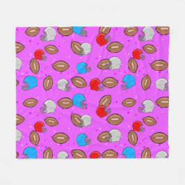 American Football - Helmet & Ball Seamless Pattern Fleecefilt