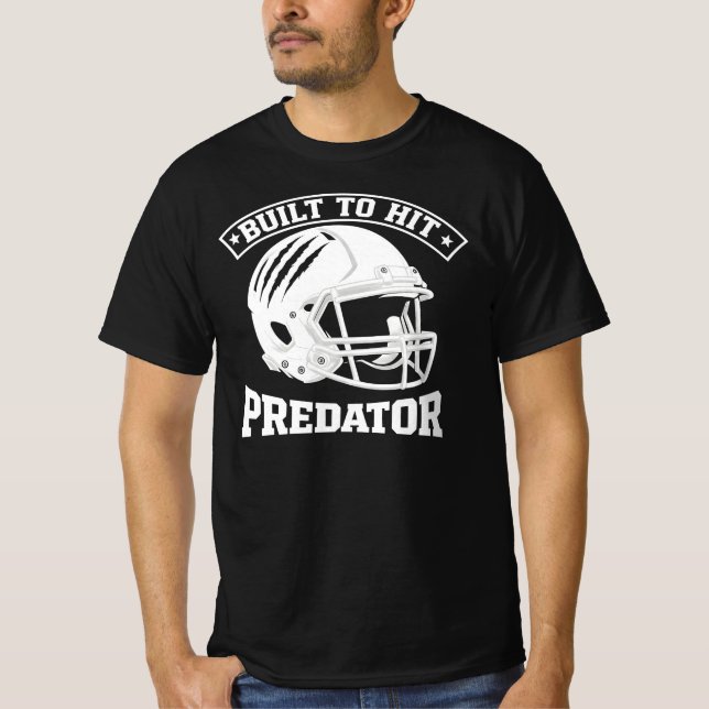 American Football Helmet with Claw Marks  T Shirt (Framsida)