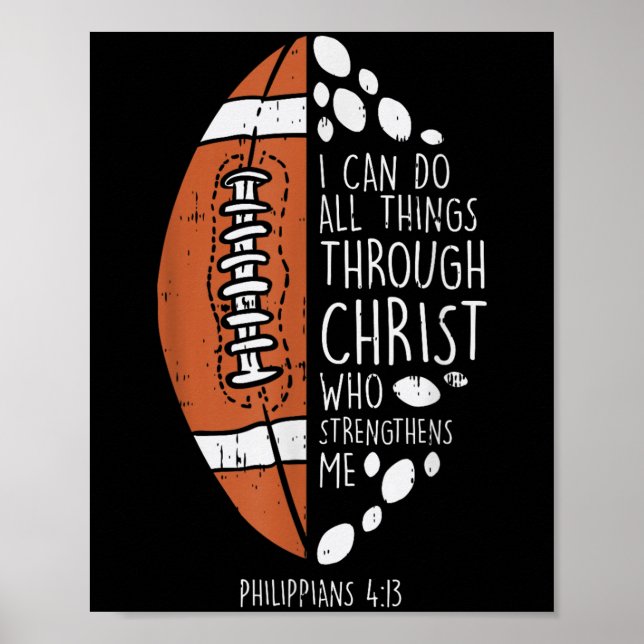American Football I Can Do Things Bible God Jesus  Poster (Framsidan)