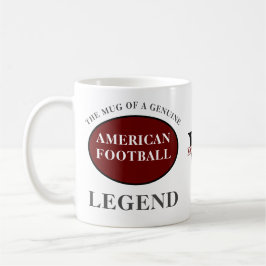 American Football Legend Monogram Lägg till ditt n Kaffemugg