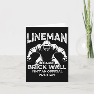 American Football Lineman Brick Wall Funny Quote M Kort