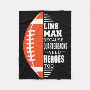 American Football Lineman för kvarterback Nee Fleecefilt