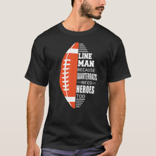 American Football Lineman för kvarterbacken T Shirt