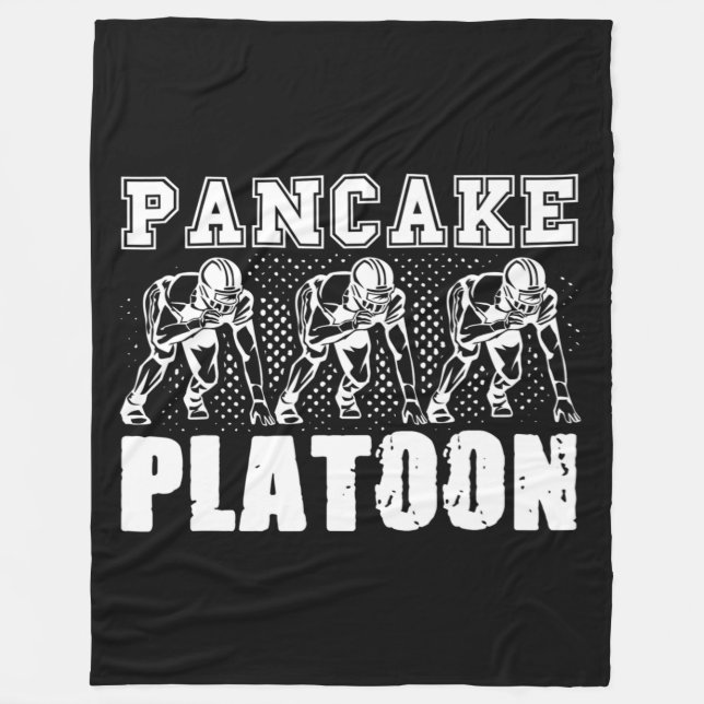 American Football Lineman Pancake Platoon Player S Fleecefilt (Framsidan)