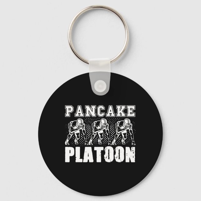 American Football Lineman Pancake Platoon Player S Nyckelring (Framsida)