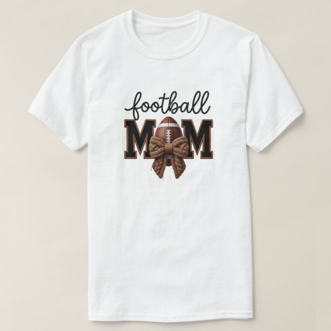 American Football Mama Faux yarn,  Knit Style T Shirt (Design framsida)