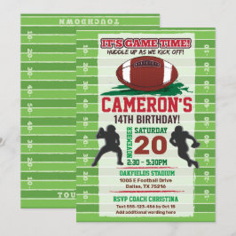 American Football NFL Kids eller Vuxen Birthday Inbjudningar