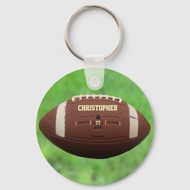 American Football or Rugby Boll Keychain Nyckelring (Framsida)