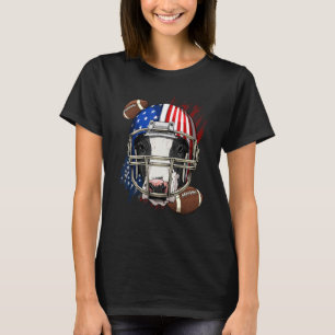 American Football Player Cow Farm Animal Patriotic T Shirt