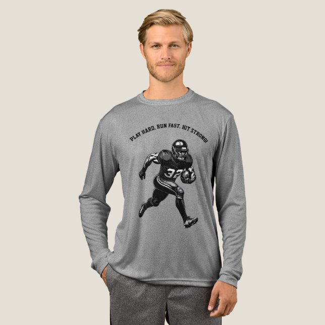 American Football Player Illustration T Shirt (Hel framsida)