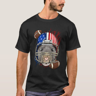 American Football Player Rat Patriotic 4th Of July T Shirt