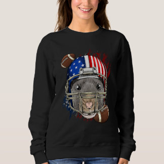 American Football Player Rat Patriotic 4th Of July T Shirt