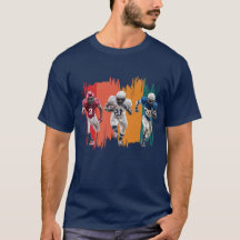 American Football Players Running Sports Design