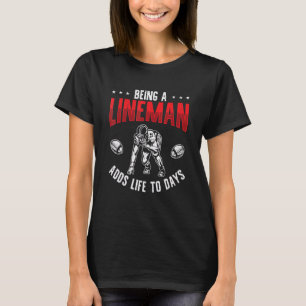 American Football Retro Lineman Vintage Football P T Shirt