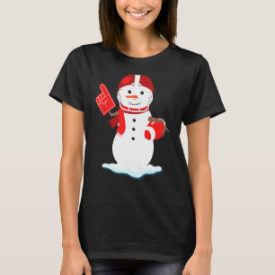 American Football Snögubbe Cute Rugby T Shirt