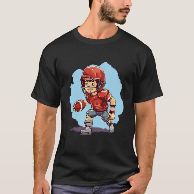 American Football Speling Boy Kids American Foot T Shirt (Framsida)