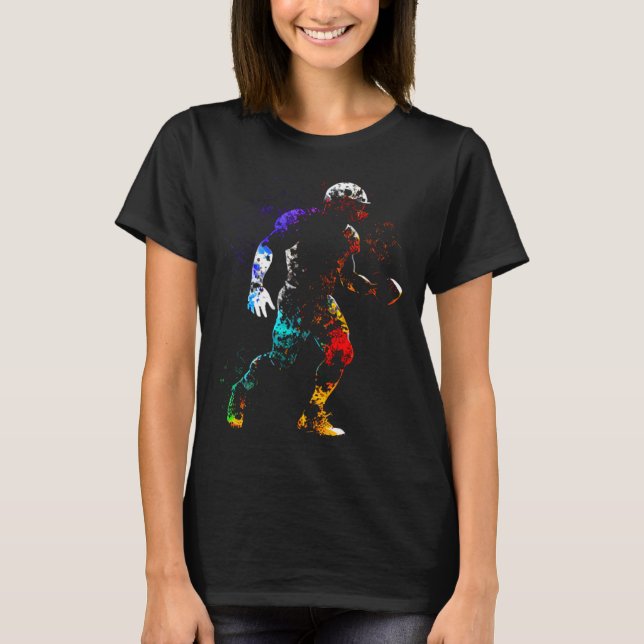 American Football Sport Ball Player T Shirt (Framsida)