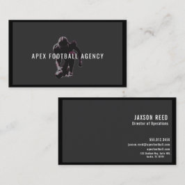 American Football Sports Management-Rising Red Visitkort