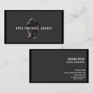 American Football Sports Management-Rising Red Visitkort