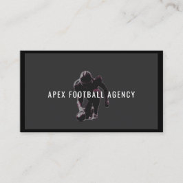 American Football Sports Management-Rising Red Visitkort