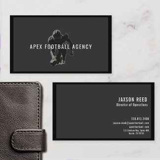 American Football Sports Management-sepia Visitkort