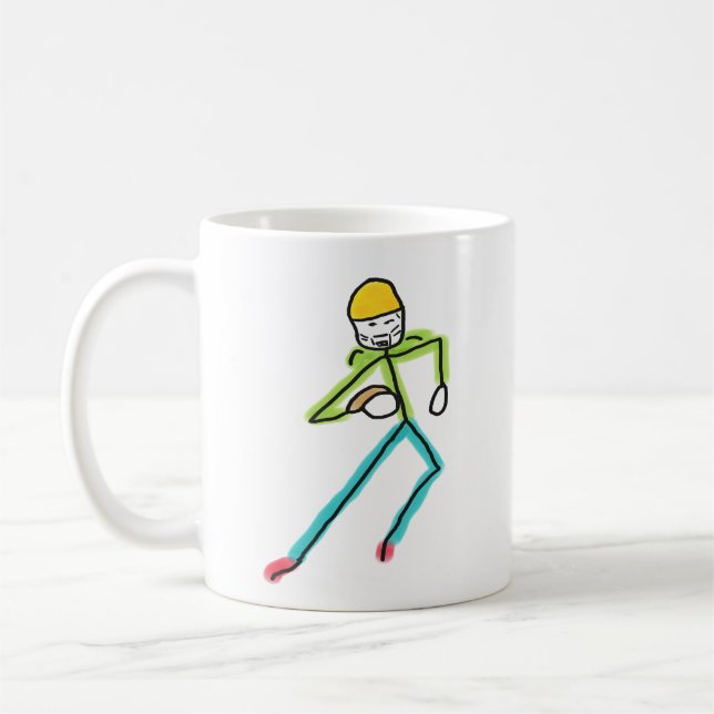 American Football Stickman Kaffemugg (Vänster)