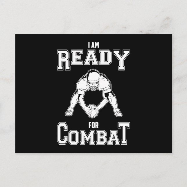 American Football Team Sports Game Player USA Gift Vykort (Framsida)