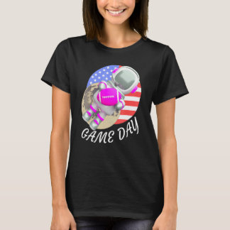 American Football Tshirt Game Day, USA flagga astr T Shirt