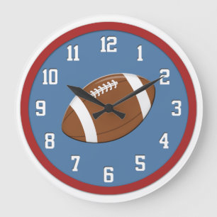 American Football Wall Clock Stor Klocka