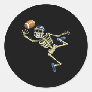 American Footll Skeleton Halloween Manar Boys Foot Runt Klistermärke