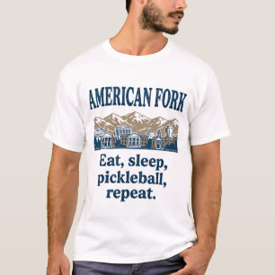 American Fork Pickleball Utah Mountain View T Shirt