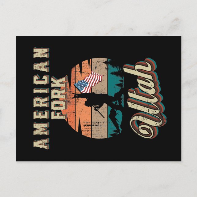 American Fork Utah Vykort (Framsida)