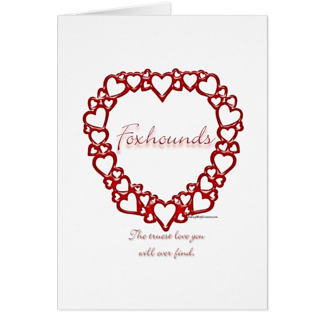 American Foxhound Äkta kärlek Hälsningskort (Framsidan)
