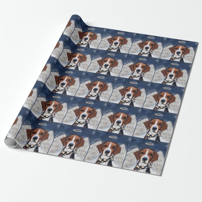 American Foxhound Ängel Presentpapper (Utrullad)