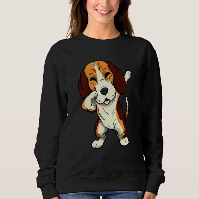 American Foxhound Dog Dogs Dabbing American T Shirt (Framsida)
