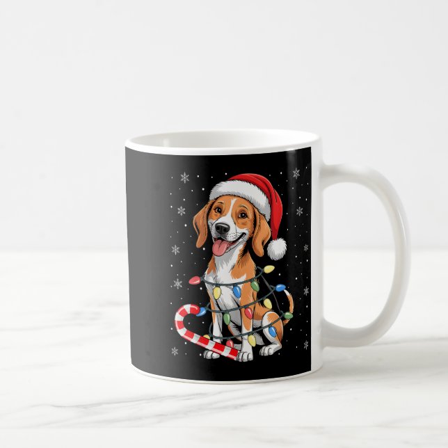 American Foxhound Dog Ugly Christmas Candy Cane Tr Kaffemugg (Höger)