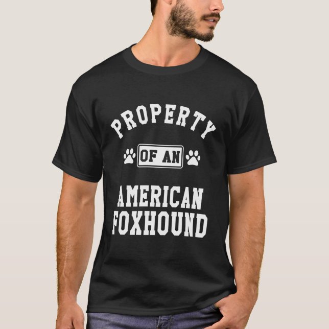 American Foxhound Egendom Funny Foxhound Älskare G T Shirt (Framsida)