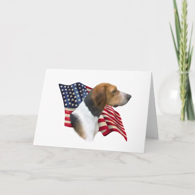 American Foxhound Flagga Kort (Framsida)