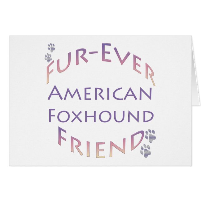 American Foxhound Furever Hälsningskort (Framsidan Horizontal)