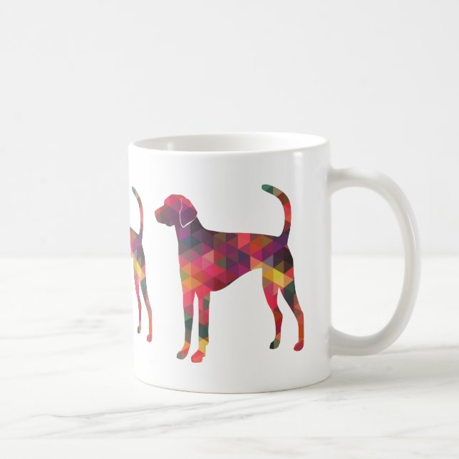 American Foxhound Geo Mönster Silhouette - Multi Kaffemugg (Höger)