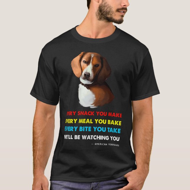 American Foxhound Hund American Foxhound T Shirt (Framsida)
