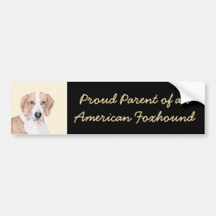 American Foxhound-målning - Cute Original Hund Ar Bildekal