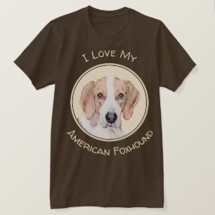 American Foxhound-målning - Cute Original Hund Ar T Shirt