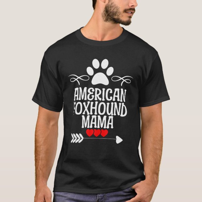 American Foxhound Mamma för Mor Day-jul T Shirt (Framsida)