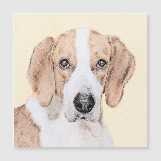 American Foxhound Painting - Cute Original Hund Ar (Framsida)