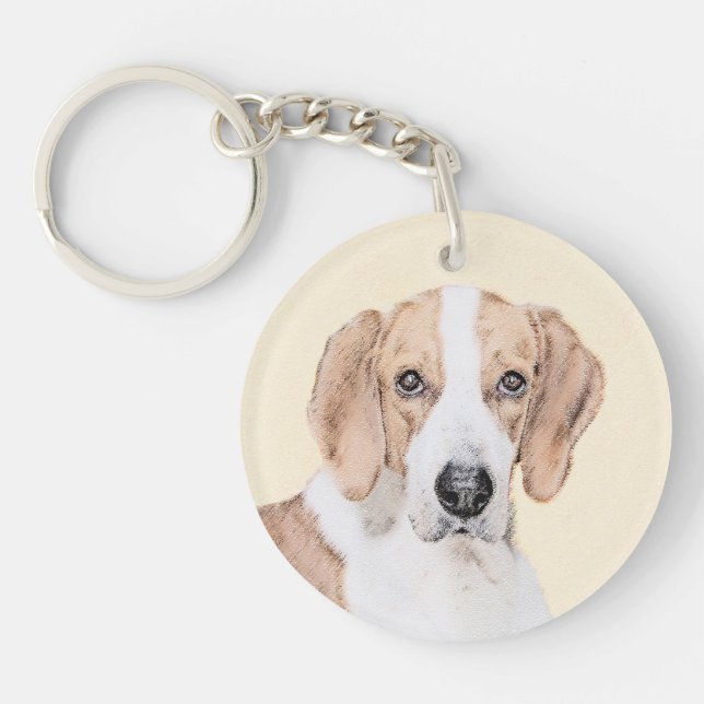 American Foxhound Painting - Cute Original Hund Ar (Framsidan)